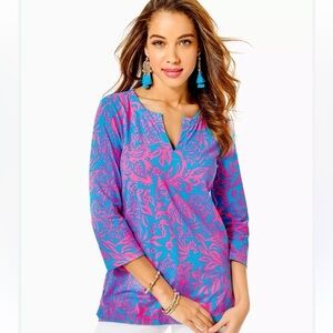 Lilly Pulitzer Chillylilly UPF50 Tunic Top Blouse